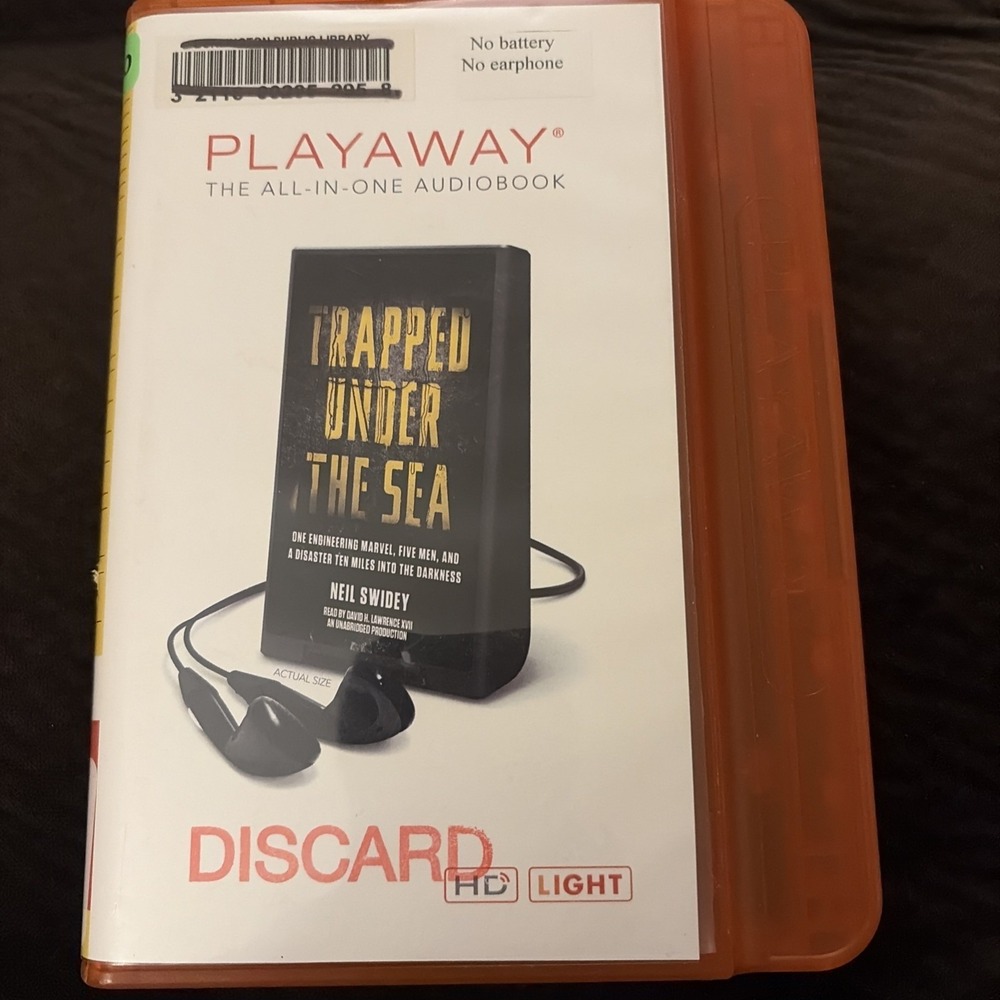 Playaway Audio Book Audiobook Ex Library - Trapped Under The Sea By Neil Swidey